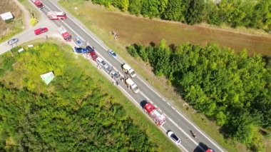 Polonya, Avrupa 25.08.2024 trafik kazasına müdahale ekipleri