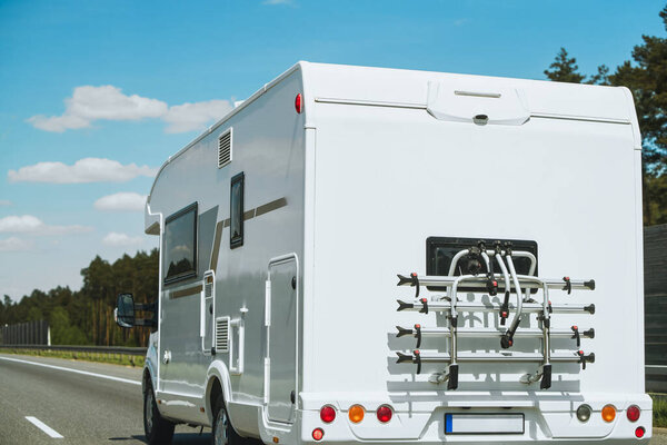 A Sunset Drive in an RV on the Open Road