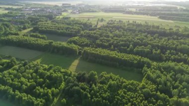 Günbatımı Avrupa 'nın tarım arazilerine uzun gölgeler bıraktı