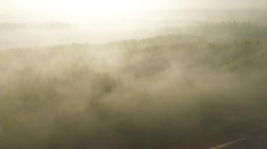 Puslu Avrupa kırsalını aydınlatan Altın Gün Doğumu