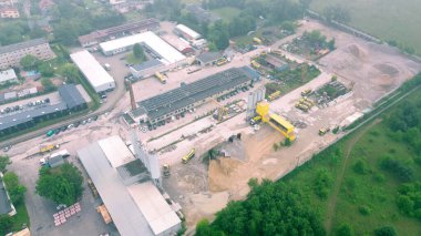 İnşaat alanı ve binaların havadan görünüşü Polonya, Avrupa 28.06.2024