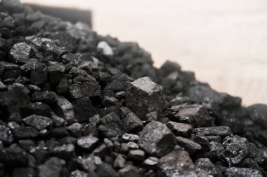 Kara kömürü kapatın. Avrupa 'daki evlerde ısıtma malzemesi olarak kullanılır ve elektrik santrallerinde elektrik enerjisi üretilir.