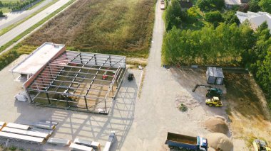 Bir bina projesinin sabah manzarası