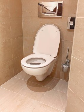 Minimalist tuvalet ortamında çağdaş tuvalet