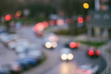 Yumuşak bulanık şehir trafik ışıkları