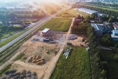 Yukarıdan Yapı Atık Yığınları