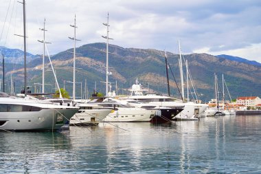 Yatlar rıhtıma yanaşmış..