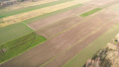 Sonbaharda kırsal alanların hava görüntüsü