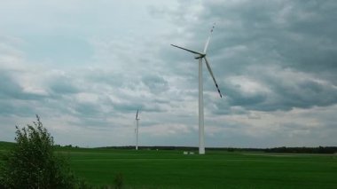 Rüzgar jeneratörünün hava görüntüsü