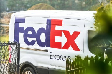 Fedex nakliye şirketi minibüsü 04.02.2025 Polonya, Avrupa