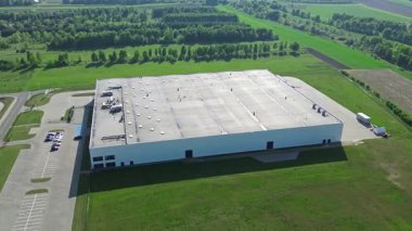 Lojistik depo merkezinin hava görüntüsü