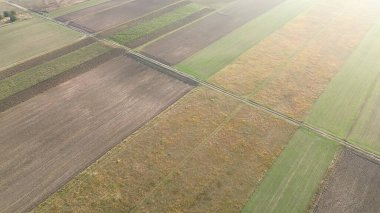 Parlak renkleri olan sonbahar kırsalları