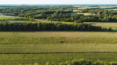 Geometrik Ekin Örnekleri ile Manzaralı Kırsal Manzara