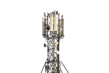 Kablosuz veri iletimi için antenli yüksek metal direk