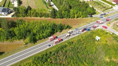 Kurtarma operasyonlarının hava perspektifi Polonya, Avrupa 25.08.2024