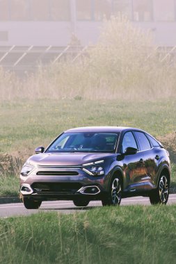 Modern Verimlilik ve Tarzın Gösterisinde Elektrikli Araba Yolda Kayıyor