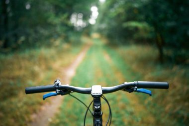 Dağ bisikletiyle vahşi doğayı keşfediyorlar.