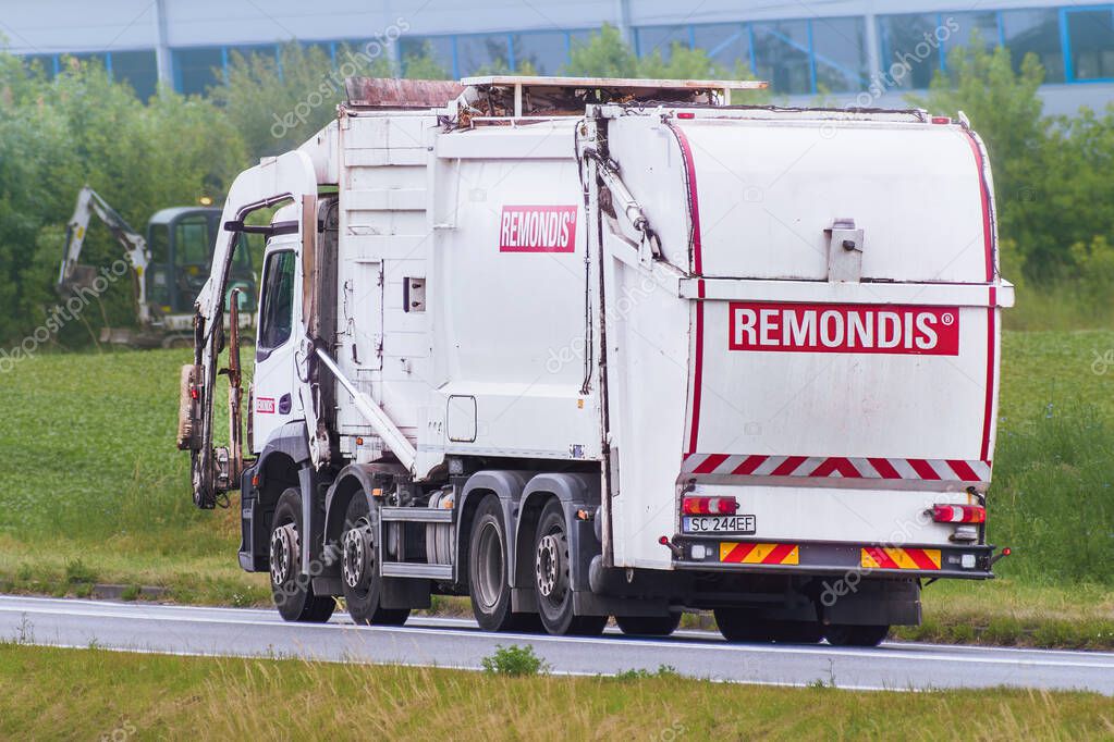 Remondis Germany waste management truck in Poland 12.08.2025 Poland Europe