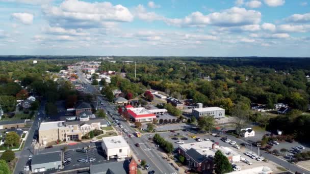 Lincoln Kuzey Carolina Daki Ana Cadde Nin Hava Görüntüsü — Stok video
