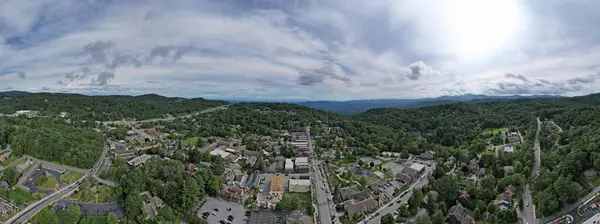 stock image Panoramic overhead view of Blowing Rock, NC