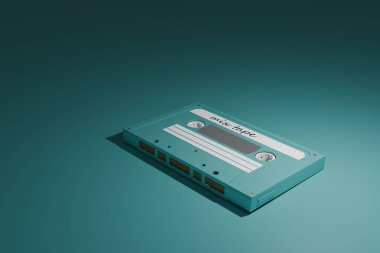 Kopya için negatif alanı olan 3d ses kaseti oluşturma