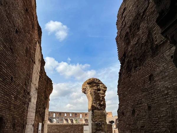 Рим Италия Октября 2022 Вид Колизея Риме Утреннее Солнце Италия — стоковое фото