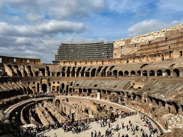 Ρώμη Ιταλία Οκτωβρίου 2022 Άποψη Του Κολοσσαίου Στη Ρώμη Και — Φωτογραφία Αρχείου