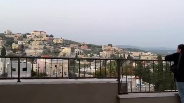 Декабря 2022 Года Деревня Милия Израиль Арабы Христиане Панорама Деревни — стоковое видео