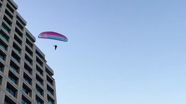 Paragliding Hang Gliding Israel January 2023 Seastore Netanya Тут Пролягає — стокове відео