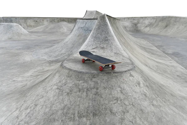 Ramps Skatepark Στο Πάρκο Αναψυχής Δωρεάν Skate Park Λευκό Φόντο — Φωτογραφία Αρχείου