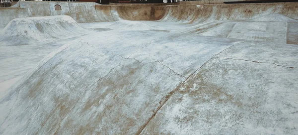 Скейт Паркові Пандуси Парку Відпочинку Безкоштовний Скейт Парк Немає Людей — стокове фото