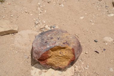 Timna Ulusal Parkı Çeşitli Kum Kayaları oluşumları - Eilat, İsrail. Yüksek çözünürlüklü.