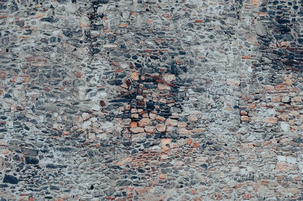 Крупные Шероховатые Камни Естественная Текстура Крепостной Стены Камни Различных Размеров — стоковое фото