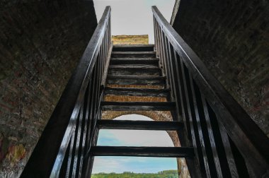 Sırbistan 'ın Tuna Nehri üzerindeki Ortaçağ Smederevo kalesi. Yüksek kalite fotoğraf