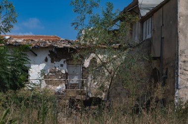 Kfar Kama, İsrail - 26 Ağustos 2023. Çerçeve köyü. Mimarlık ve günlük yaşam. Yüksek kalite fotoğraf