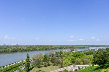 View of the Danube near Belgrade in Serbia in springtime . High quality photo clipart