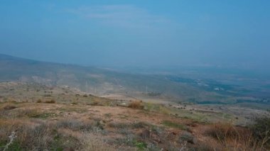 Belvoir Kalesi Kochav HaYarden Yıldızı, İsrail 'in kuzeyinde, Celile Denizi' nin 20 kilometre güneyindeki bir tepede bulunan Haçlı Kalesi. Yüksek kalite 4k görüntü