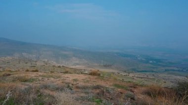 Belvoir Kalesi Kochav HaYarden Yıldızı, İsrail 'in kuzeyinde, Celile Denizi' nin 20 kilometre güneyindeki bir tepede bulunan Haçlı Kalesi. Yüksek kalite 4k görüntü