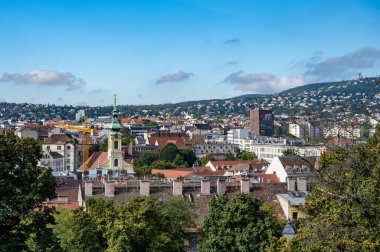 Beautiful view of Budapest taken during the day in sunny weather. High quality photo clipart