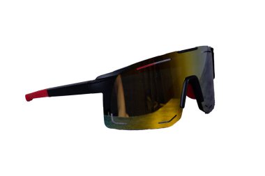 Spor için bisiklet gözlükleri, unisex, plastik, kırmızı şakaklı. Yüksek kalite fotoğraf