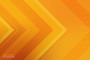 Üst üste binen soyut arkaplan sarı eğimli ok pankartı şablonu.