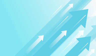 Mavi soyut ok arkaplan dokusu şablon pankartı.