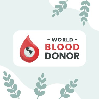 Kan bağışı konsepti, vektör illüstrasyonu