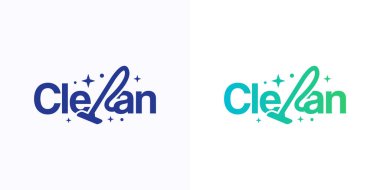 Elektrik süpürgesiyle Temizlik Servisi Logo Vektörü seti. Ev idaresi, inşaat ve inşaat şablonu tasarımı için yaratıcı simge.