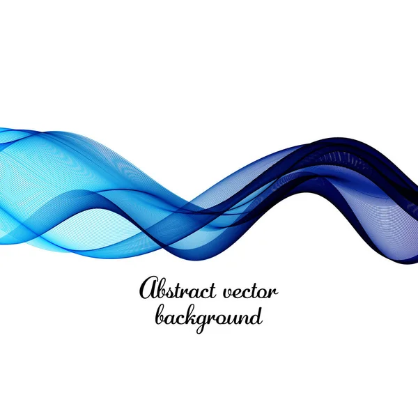 Vector Azul Cor Abstrato Onda Elemento Design — Vetor de Stock