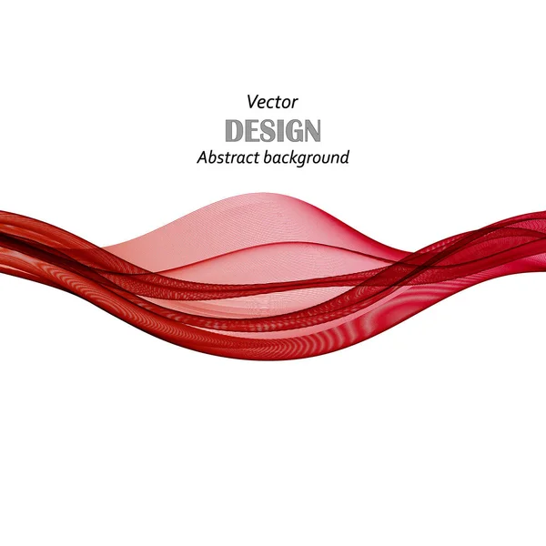 Abstract Red Wave Background Waved Lines Brochure Website Flyer Design — Stock Vector