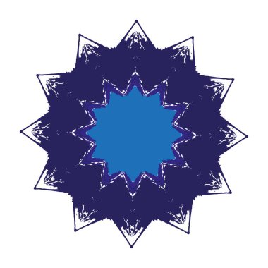 Dekoratif elemanlar ve broşür içeren soyut çember şablonu. Soyut şekiller vektör arkaplan mavi daire, tasarım ögesi. Broşür şablonu, poster