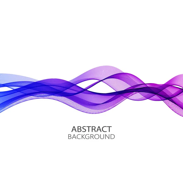 Abstract Vector Background Blue Violet Waved Lines Brochure Website Flyer — Stock Vector