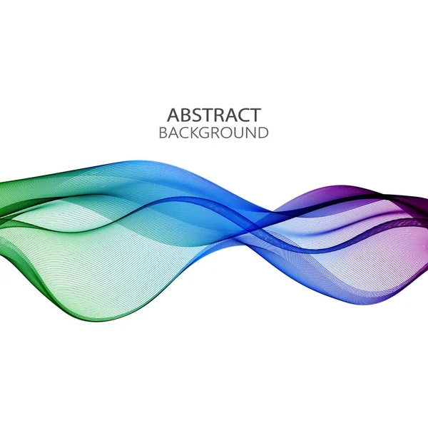 Абстрактный Вектор Гладкой Цветовой Волны Иллюстрация Движения Кривой Потока Синий — стоковый вектор