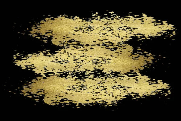 Coups Pinceau Doré Sur Fond Sombre Élément Conception Cadre Superposition — Image vectorielle